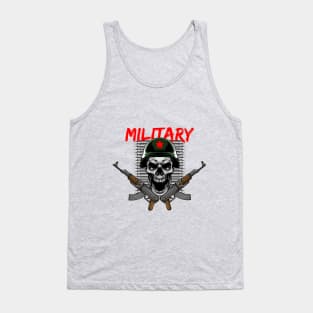 Military Skull! Tank Top